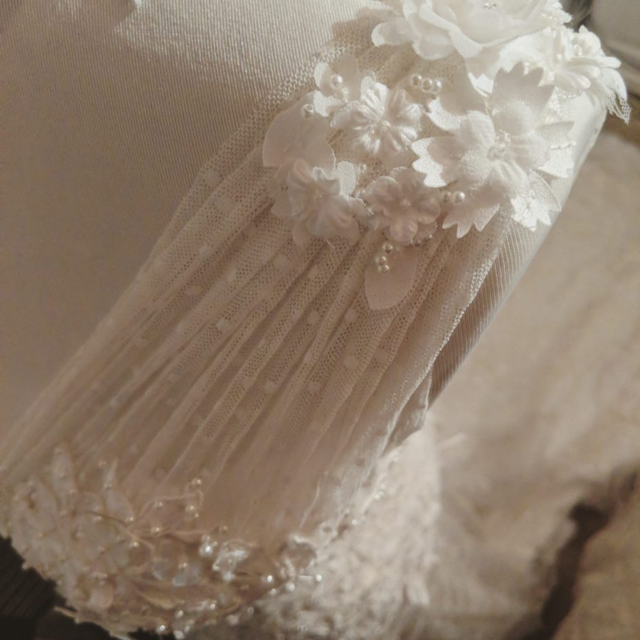 beautiful floral wedding dress