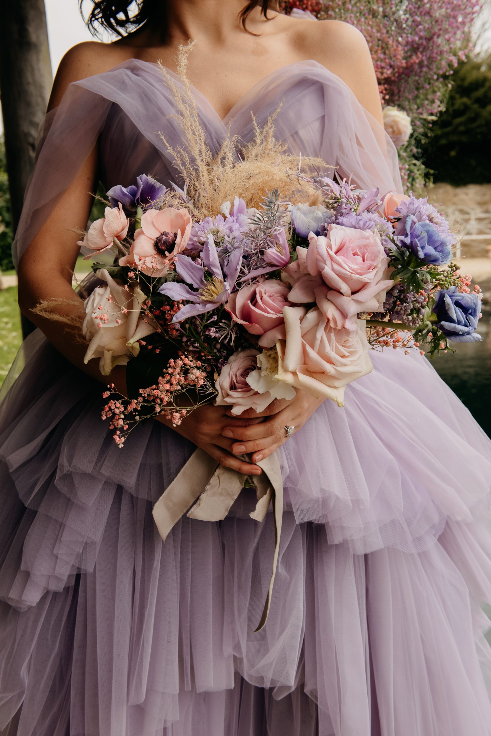 Lavender wedding dress